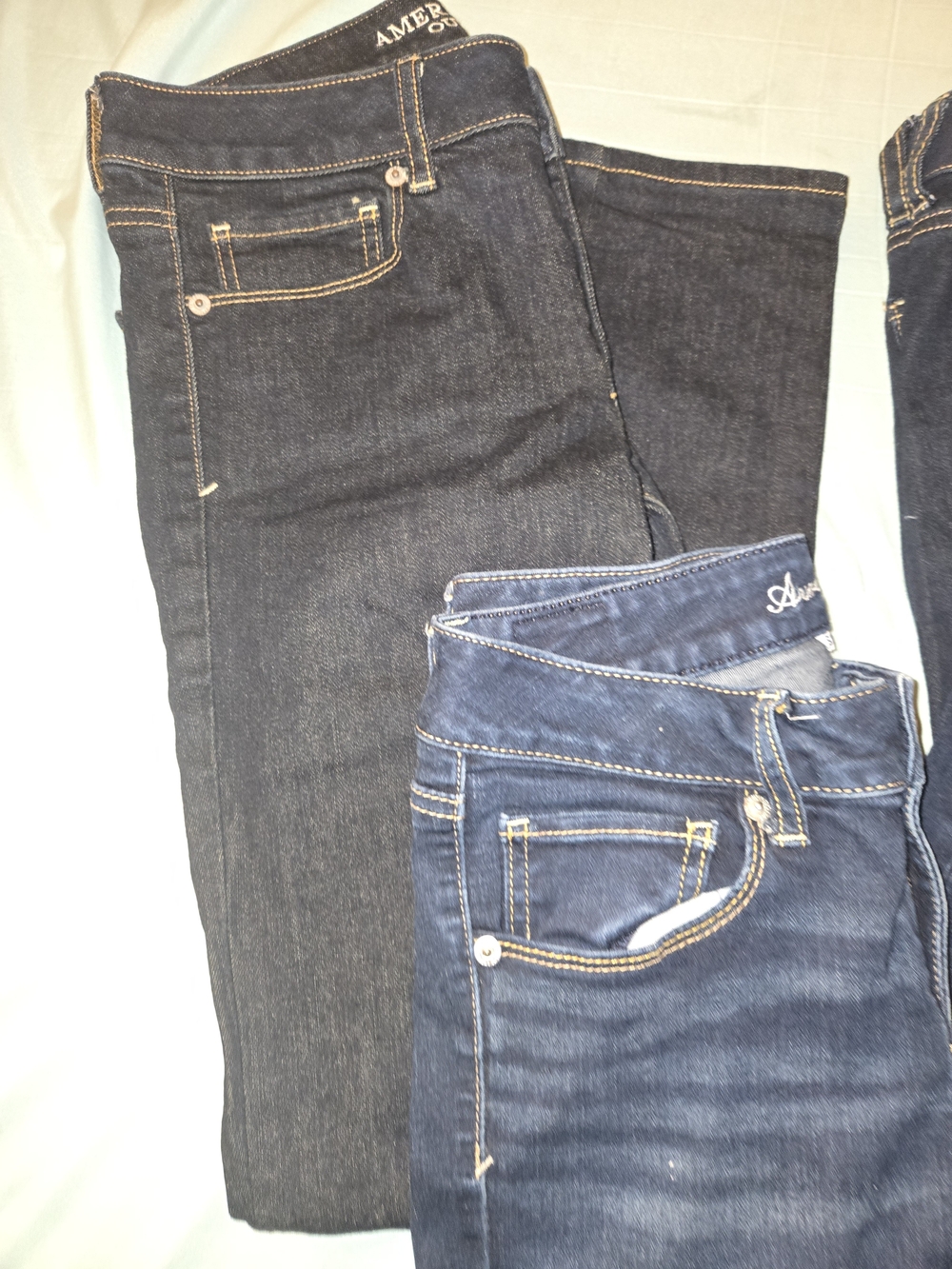 American Eagle Outfitters Women’s Dark Blue Skinny Jeans Bundle of 3. - Picture 7 of 7